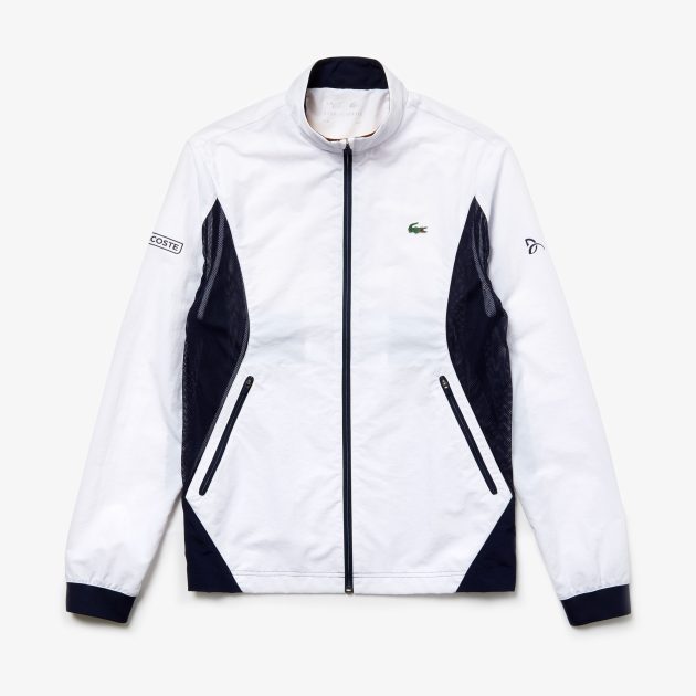 white lacoste jacket