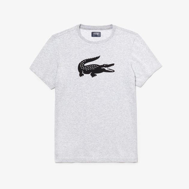 Lacoste Chest Logo Tennis T-Shirt Grey | Wigmore Sports