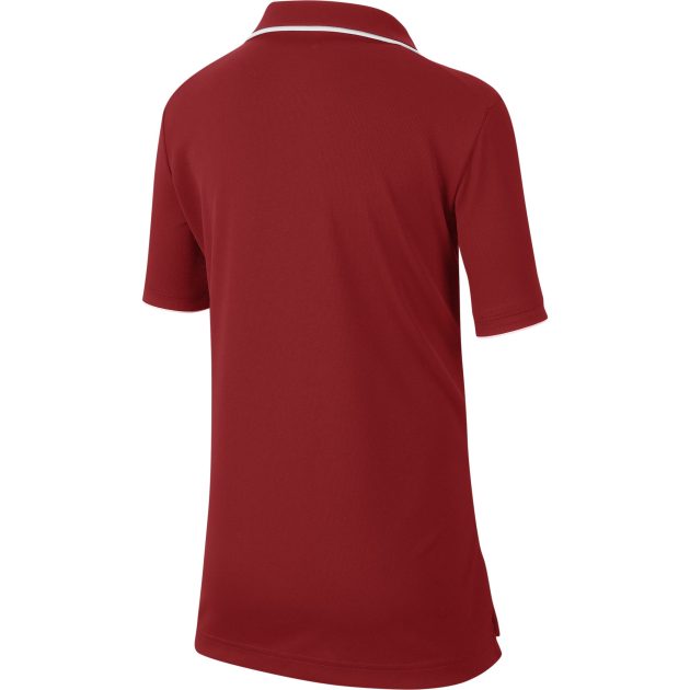 Nike Court Dry Team Boys Tennis Polo - Red | Wigmore Sports