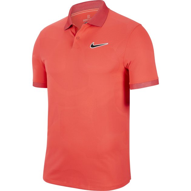 NikeCourt Breathe Advantage Mens Tennis Polo - Red | Wigmore Sports