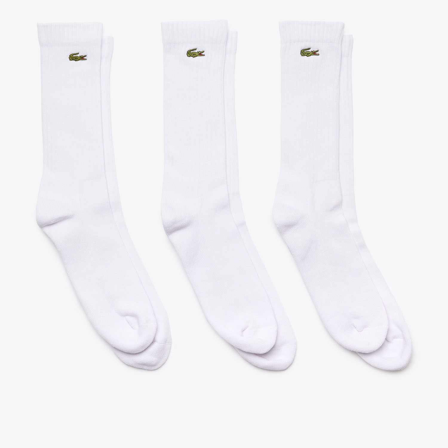 Lacoste Mens 3 Pack Socks - White » Wigmore Sports