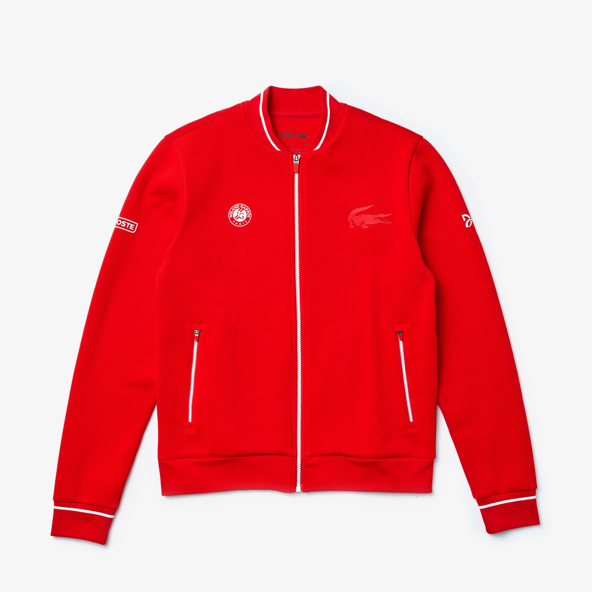 Lacoste ND Classic Mens Tennis Jacket - Red/White | Wigmore Sports
