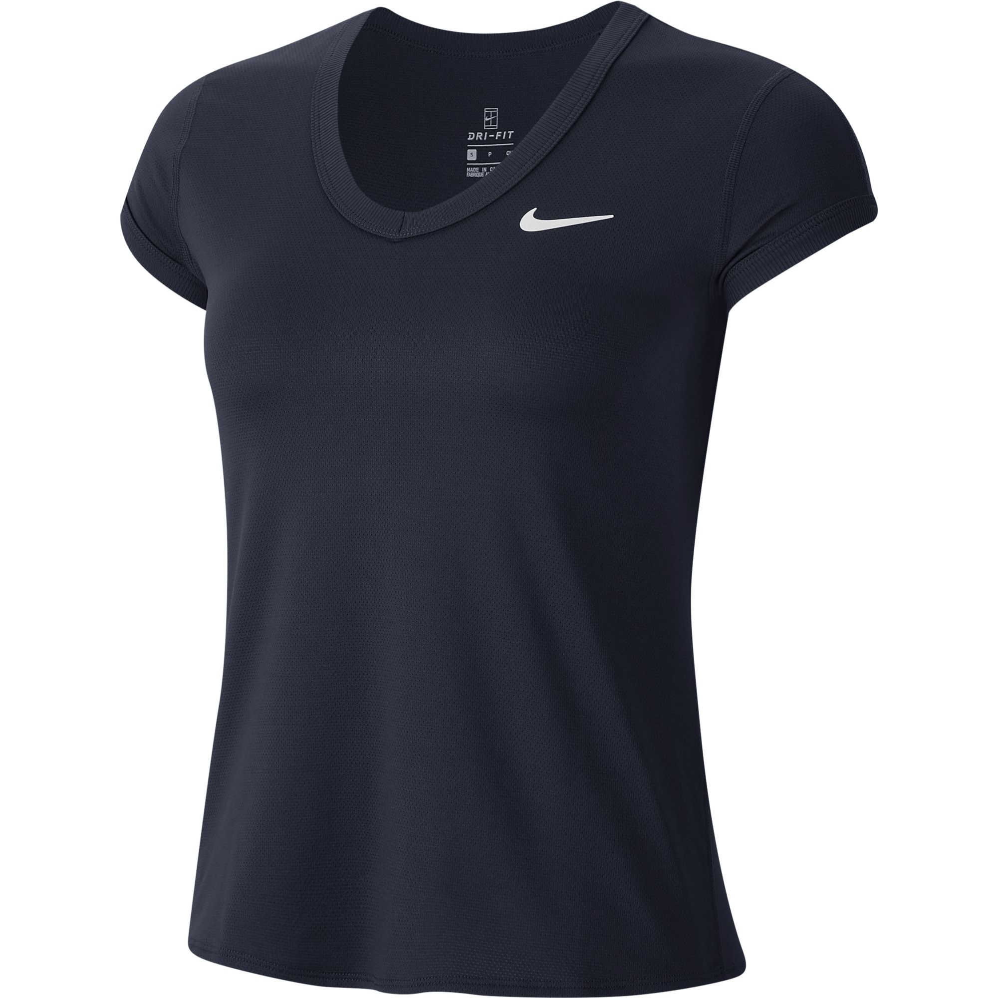 Nike Womens Court Dry Top SS - Obsidian/White » Wigmore Sports