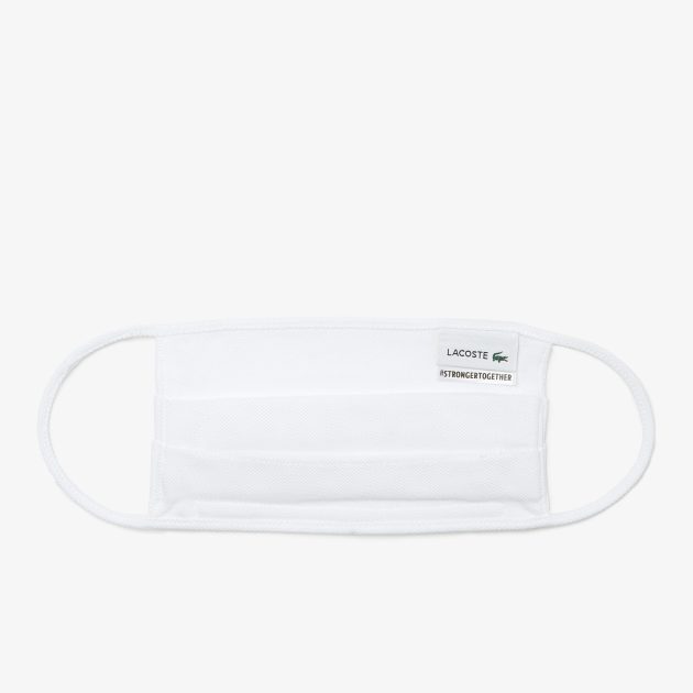 Lacoste Face Masks 3 Pack in White | Wigmore Sports