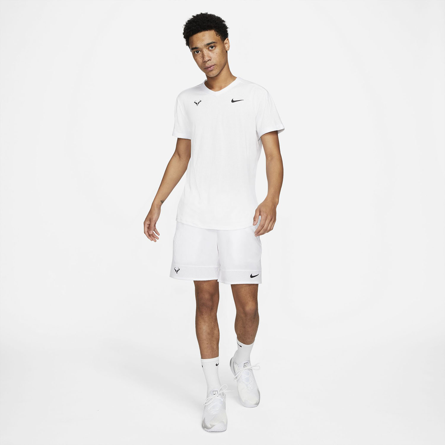Nike Mens Dri-Fit Adv Rafa Tee - White/Black » Wigmore Sports