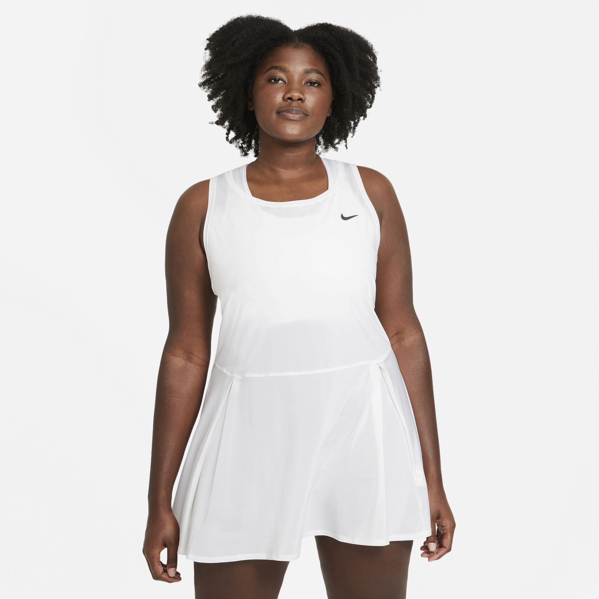 Nike Womens Court DF Advantage Dress - White/Black » Wigmore Sports