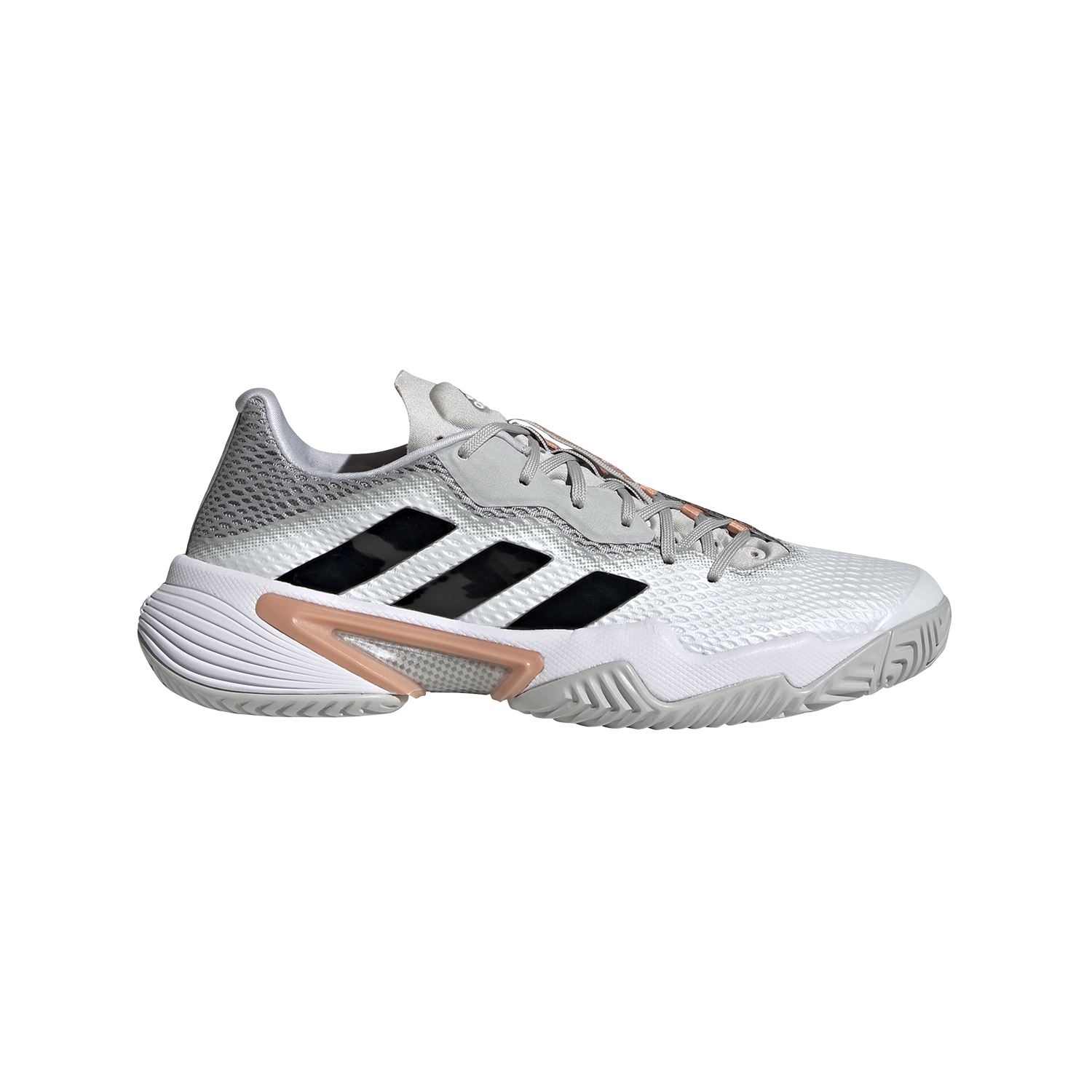 Adidas Womens Barricade - White/Silver/Blush » Wigmore Sports