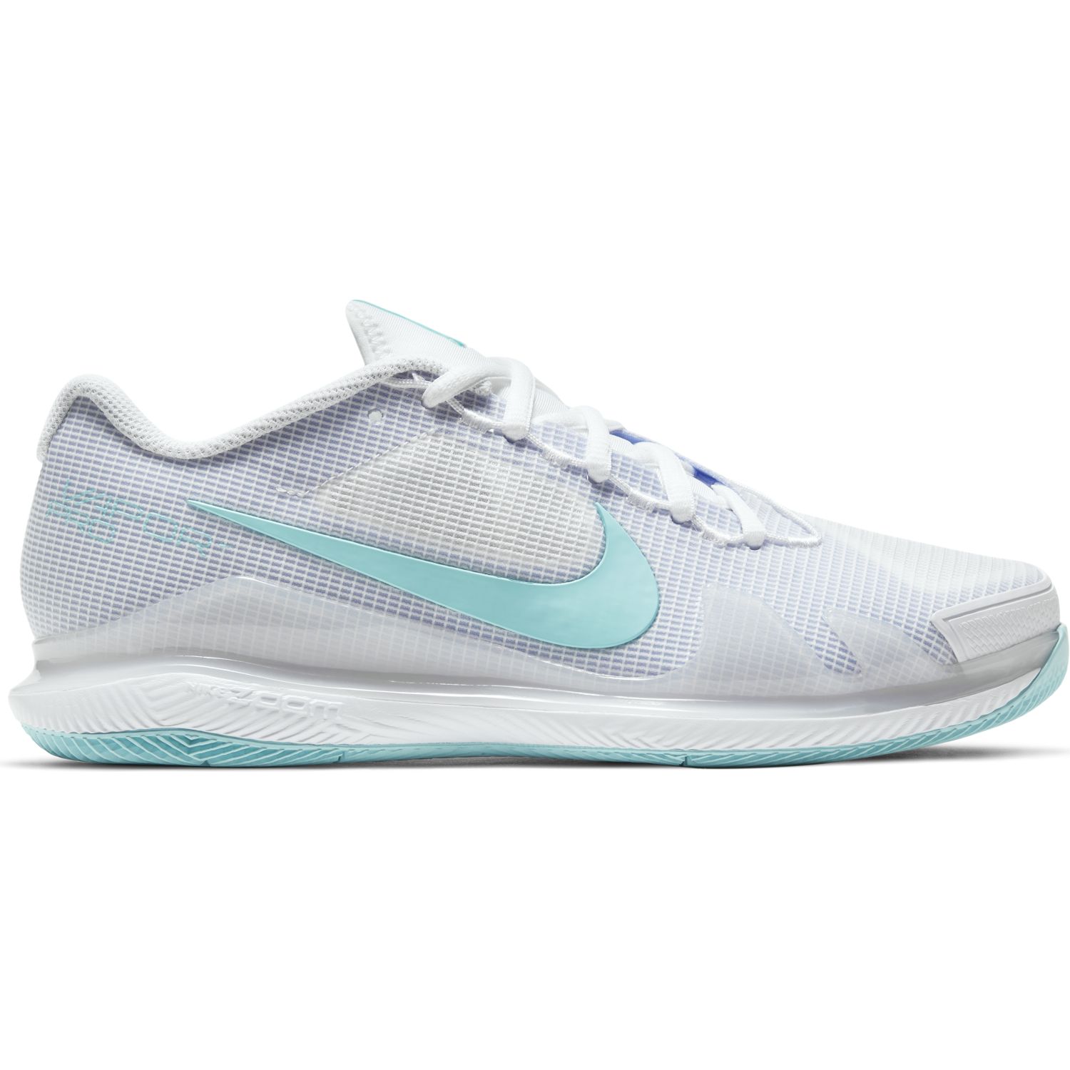 Nike Womens Air Zoom Vapor Pro HC - White/Blue » Wigmore Sports