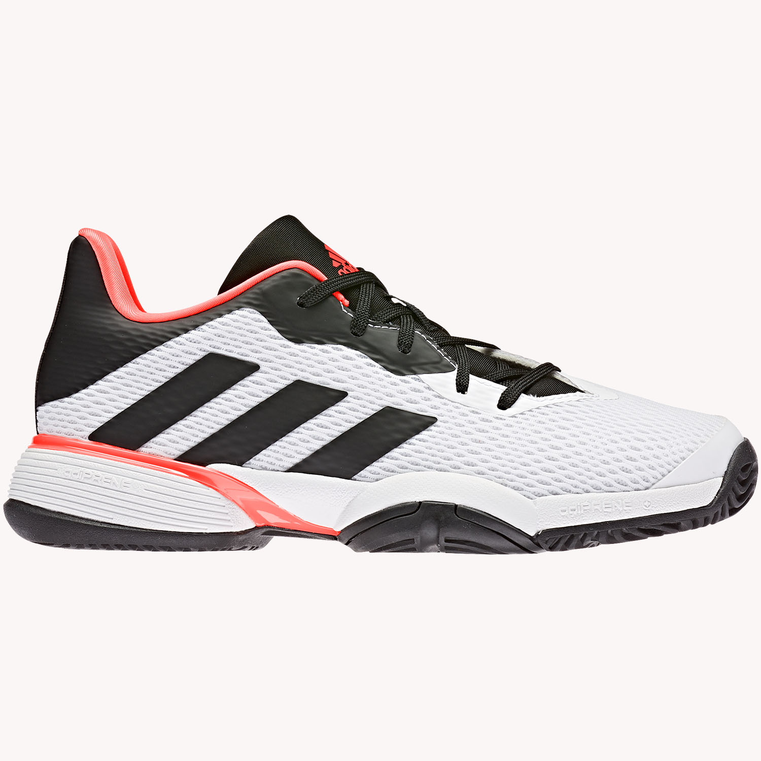 Adidas Junior Barricade - Cloud White/Core Black/Solar Red » Wigmore Sports