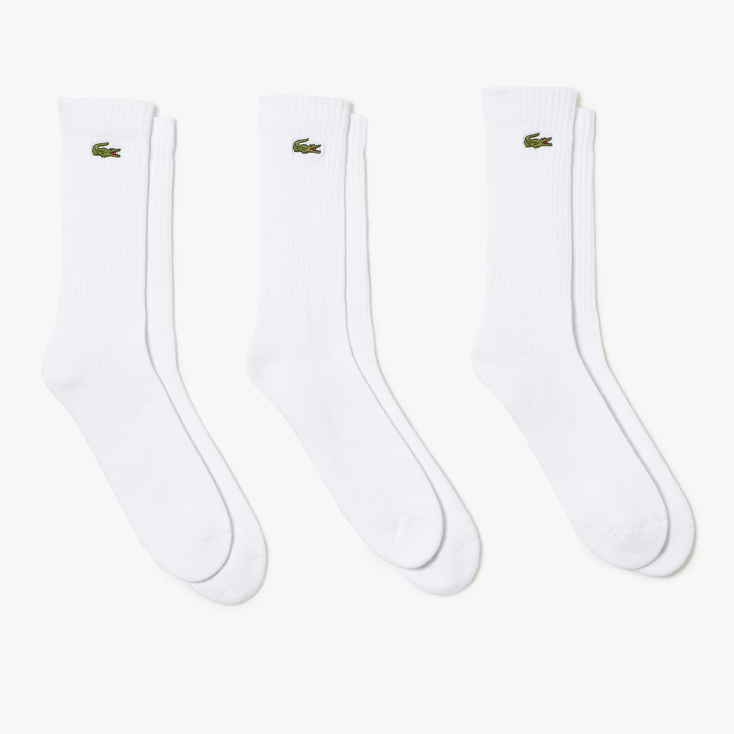 Lacoste Socks 3 Pack - White » Wigmore Sports